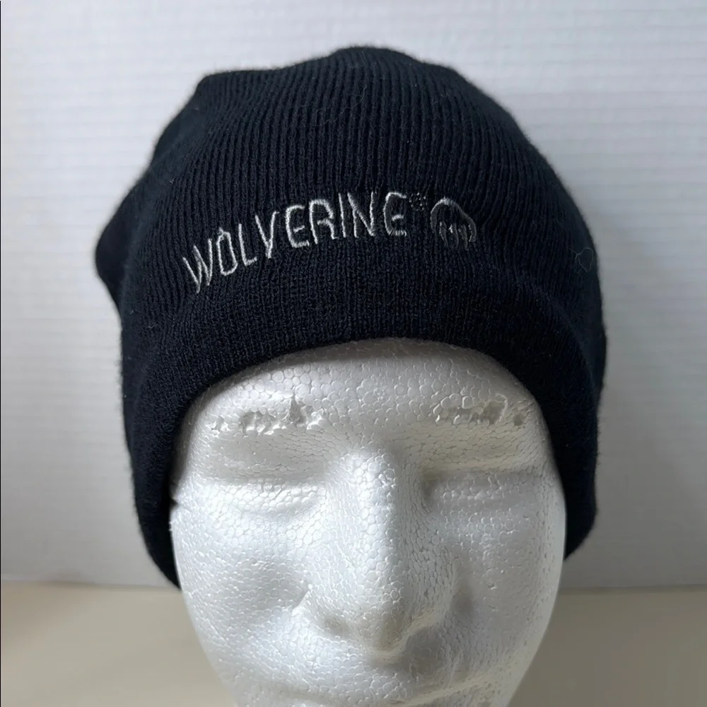 Wolverine Men’s Black Knit Beanie Soft Embroidered Logo